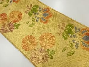 アンティーク　襷に菊・桐模様織出し袋帯（材料）